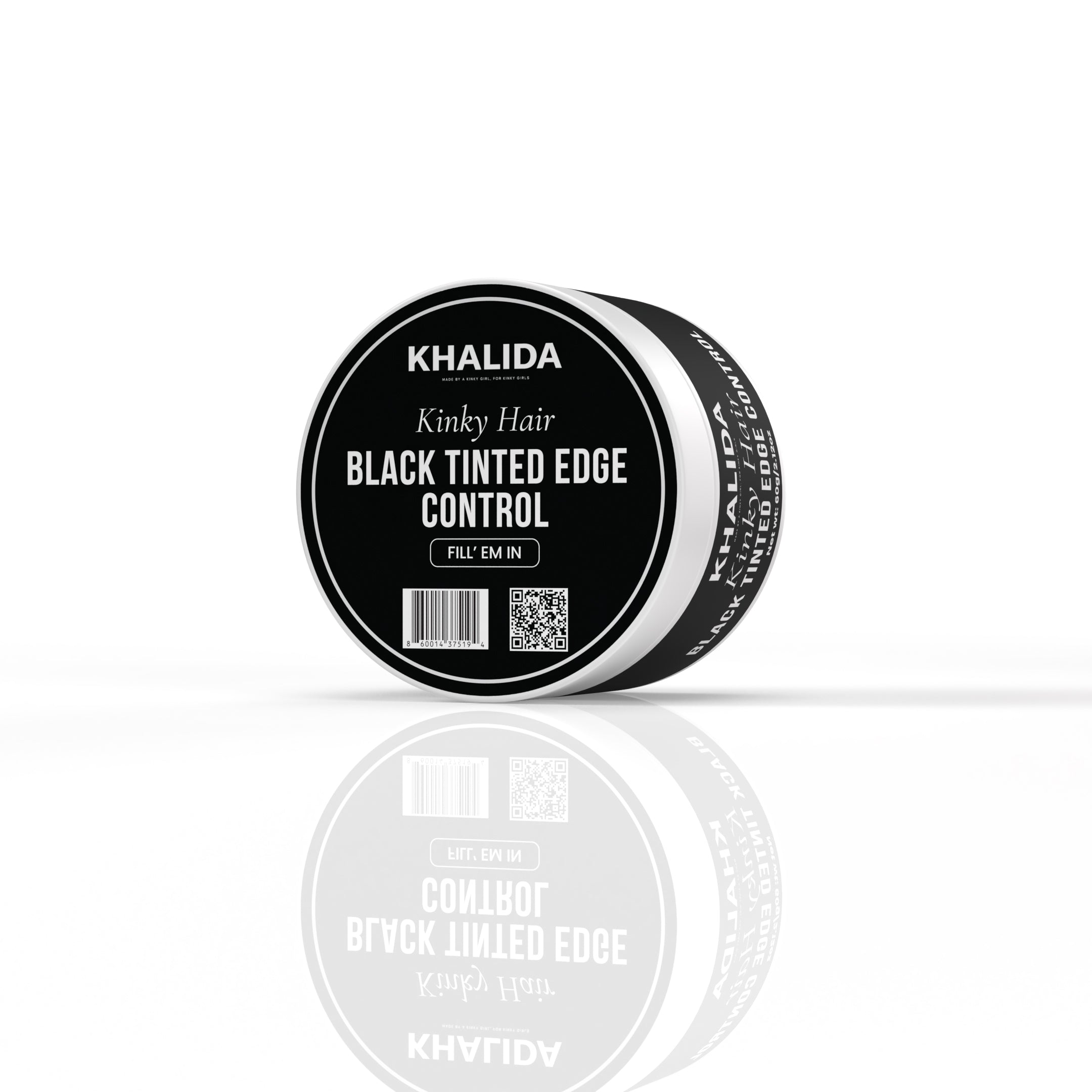 Kinky Hair FILL’EM IN- Black Tinted Edge Control- Fill’ Em In KhalidaNaturals