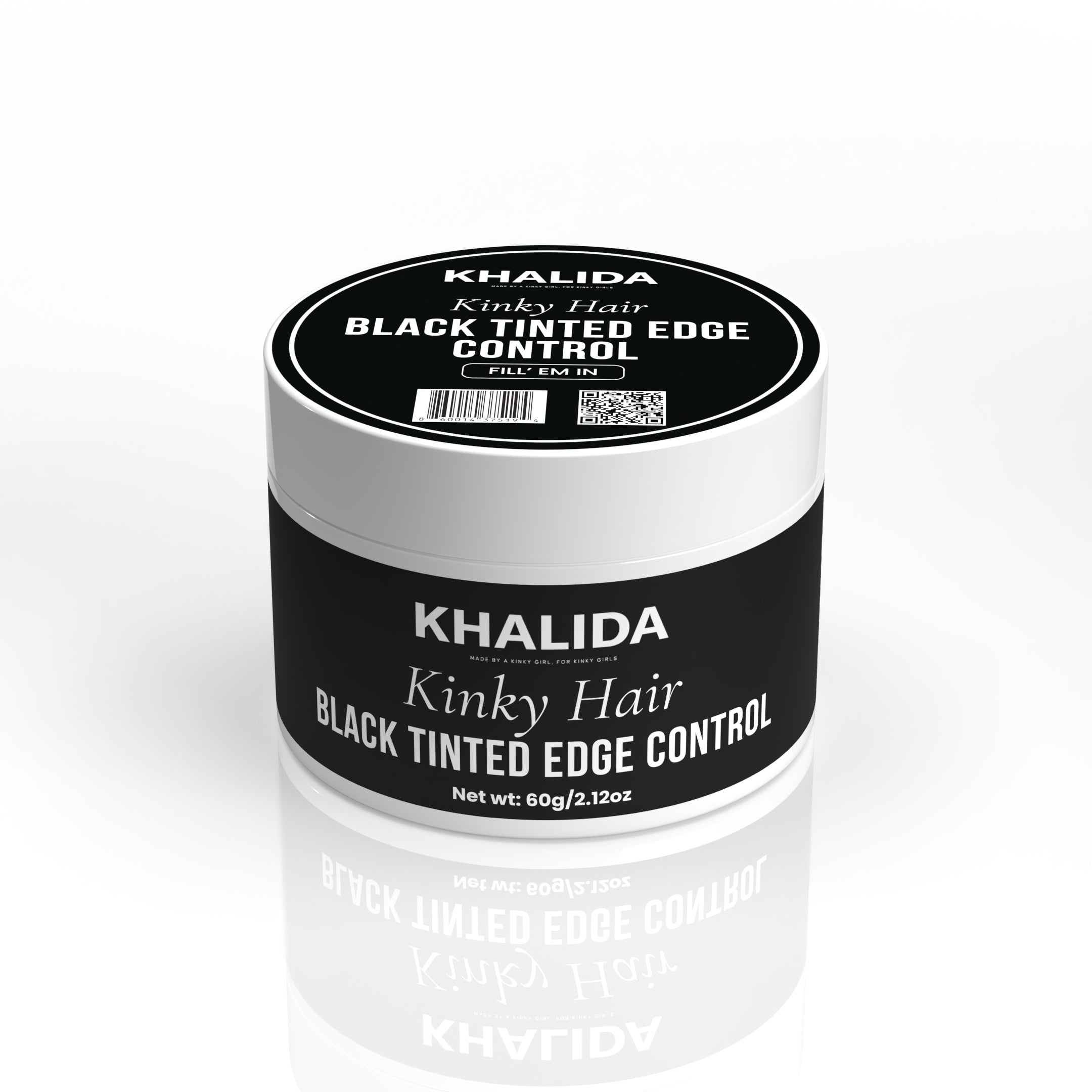Kinky Hair FILL’EM IN- Black Tinted Edge Control- Fill’ Em In KhalidaNaturals