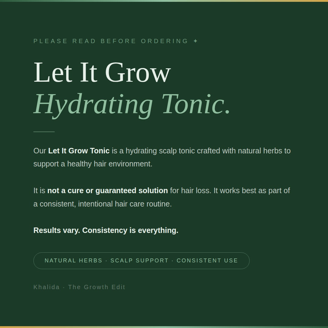 LET IT GROW Hydrating Tonic KhalidaNaturals