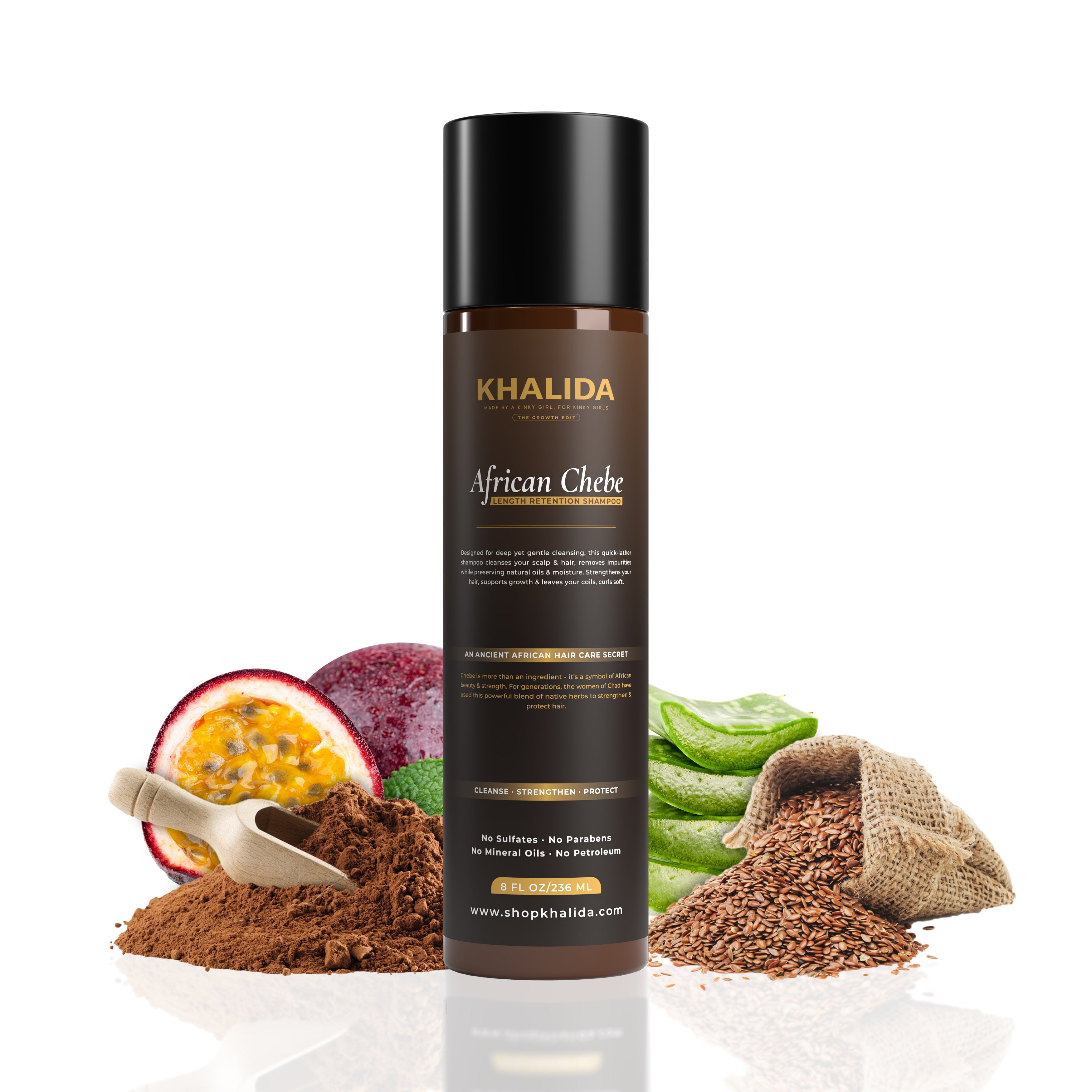 African Chebe Length Retention Shampoo KhalidaNaturals